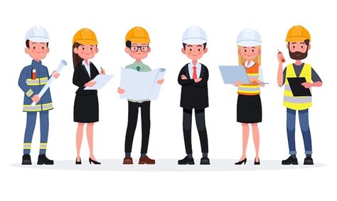 Premium Vector Civil Engineer Surveyor Architect And Construction