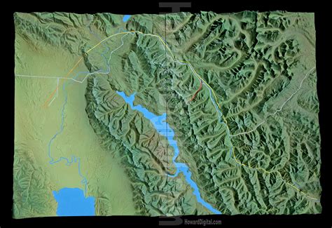 Relief Maps Montana Crash Site Relief Map Howard Models