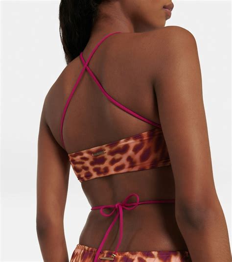 Stella McCartney Leopard Print Bandeau Bikini Top Stella McCartney