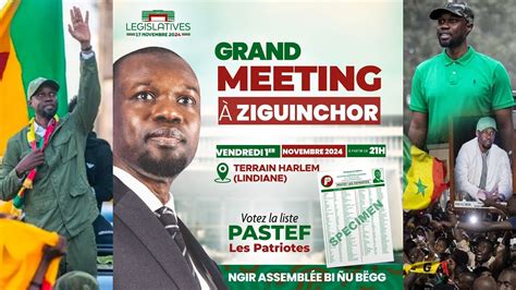 DIRECT ZIGUINCHOR Urgent GRAND MEETING DE OUSMANE SONKO AU