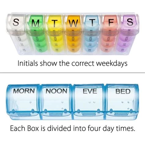 Pilulier Semainier Organiser M Dicaments Jours Compartiments