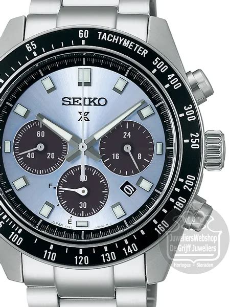 Seiko Prospex Ssc935p1 Solar Chronograaf Heren Horloge Staal Blauw