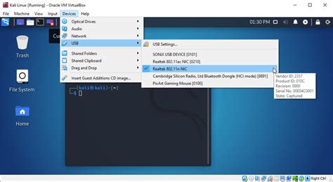 Virtualbox настройка Wifi адаптера Kali Linux Quick Setup