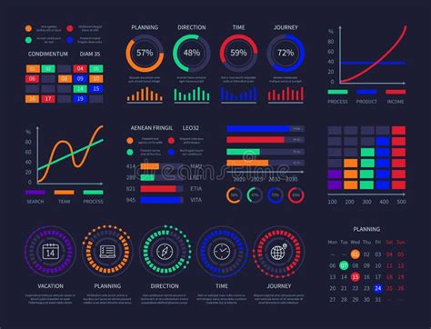 Modern Graphic Data Chart Infographic Dashboard Design Template Info