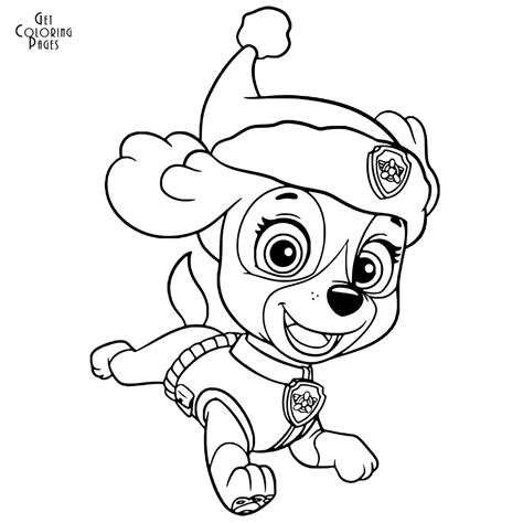 Free Printable Paw Patrol Christmas Coloring Pages Printable Visions