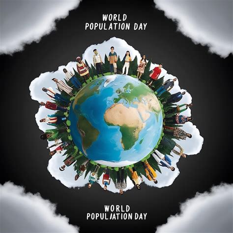 premium photo world population day