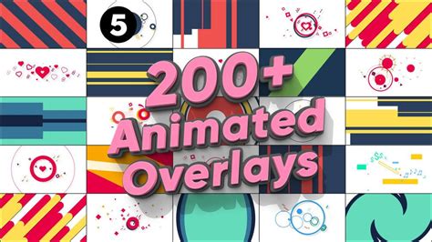 Animated Overlays Editing Pack 05 Overlays Pixels Film Animation