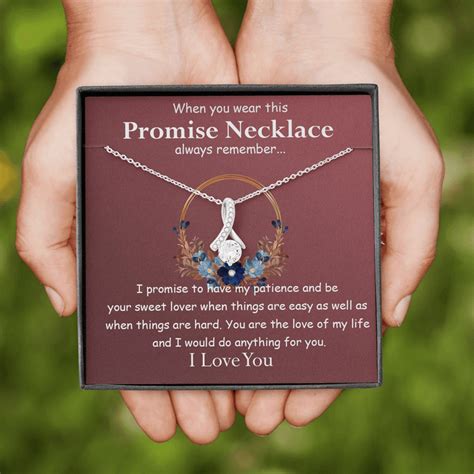 Promise Necklace For Her From Boyfriend Gift For Girlfriend Etsy