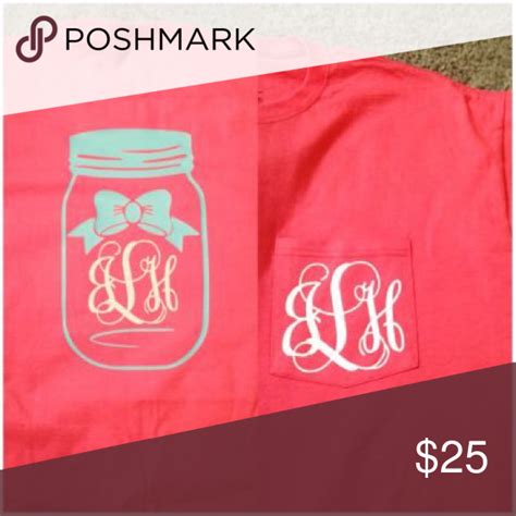 Personalized Mason Jar Monogram T Shirt