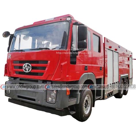 China Iveco Hongyan Wheel Ton Pure Dry Chemical Powder Fire Engine