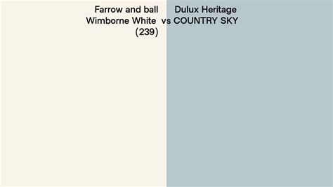 Farrow And Ball Wimborne White 239 Vs Dulux Heritage COUNTRY SKY Side