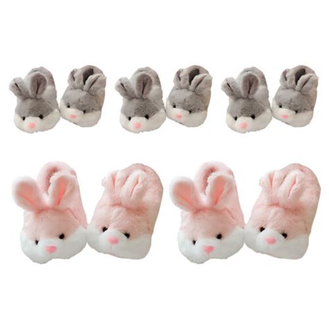 Cute Rabbit Slippers Fuzzy Indoor Slippers Thickened Non Slip Cozy For