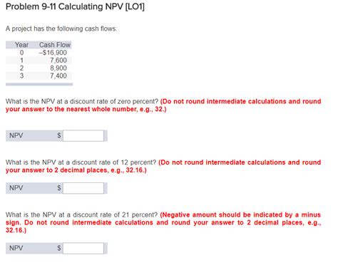 Solved Problem Calculating Npv Lo A Project Has The Chegg