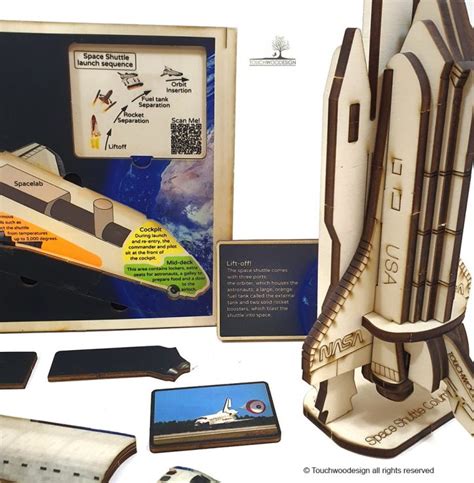 Space Shuttle Set of 2 puzzles 3D & Educational Wooden Puzzles ...