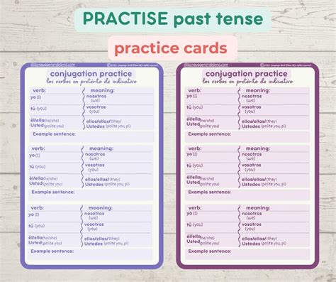 Spanish Grammar Basics Bundle A Flashcards Spanish Past Tense Verbs