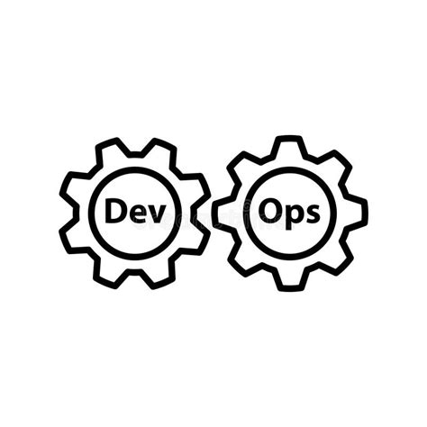 Devops Icon On A White Background Stock Vector Illustration Of