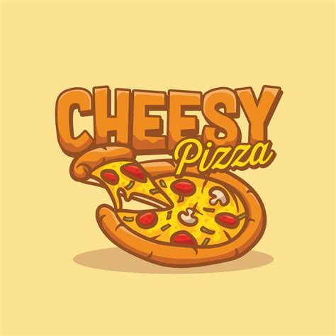 Cheesy Pizza Hand Drawn Vector Doodle Illustration Vector Graphic Of