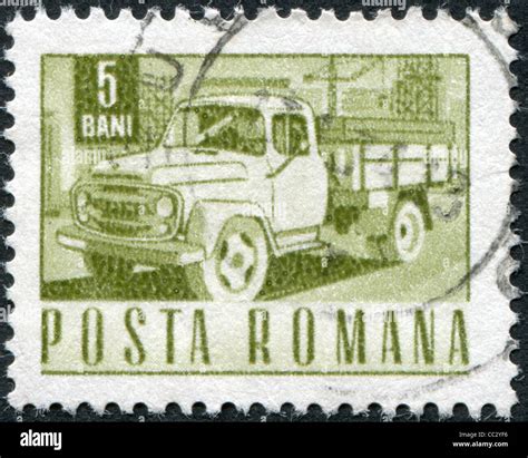 ROMANIA CIRCA 1968 A Stamp Printed In The Romania Shows A Truck