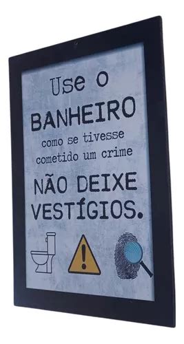 Placa Quadrinho Banheiro Use O Banheiro Não Deixe Vestígios