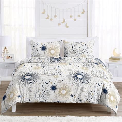 Celestial Navy Blue And Gold Full Queen Comforter Set By Sweet Jojo