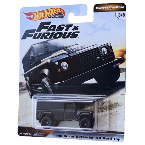 Hot Wheels 2017 Premium Land Rover Defender 110 Hard Top Black Fast Furious Furious Off