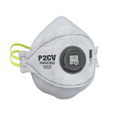 F P Cv Flat Fold Valved Carbon Respirator Pk Days Industrial