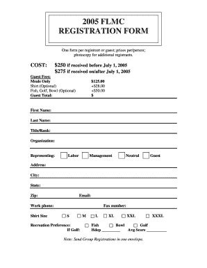 Fillable Online Lera Uiuc FLMC Registration Form Lerauiucedu Lera