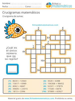 Cruzadas Crucigramas Matematicos Para Secundaria Pdf Vista De El