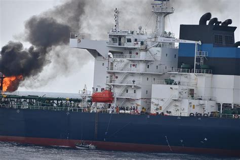 An Oil Tanker Struck By Houthi Rebels Friday Is Now Headed To Safe Harbor