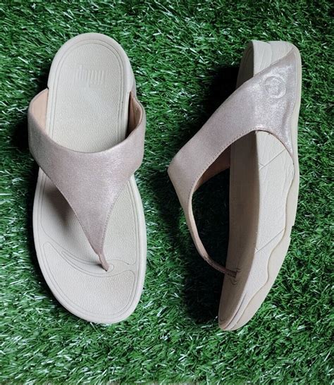 Fitflop Shimmer Rose Nude Lulu Glitzy Flip Flops Thon Gem