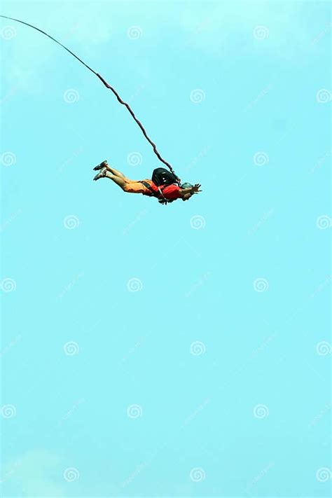 Jump Off A Cliff With A Ropebungee Jumping Stock Photo Image Of