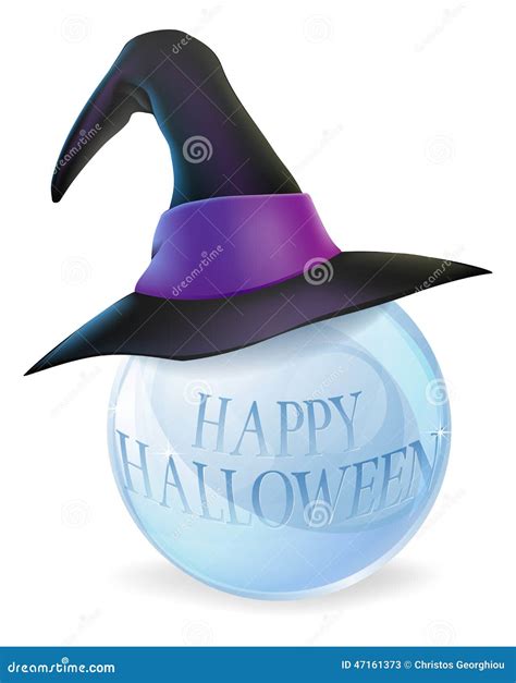 Halloween crystal ball stock vector. Illustration of childrens - 47161373