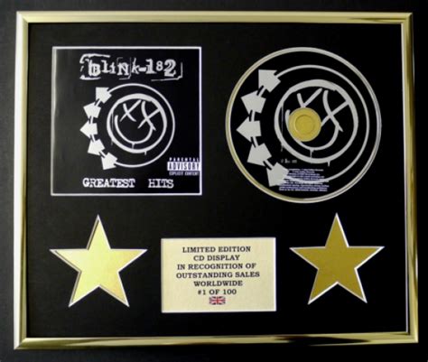 Blink 182cd Display Limited Editioncoagreatest Hits