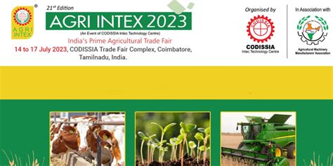 Agri Intex Tickets Codissia Trade Fair Complex Coimbatore Tn