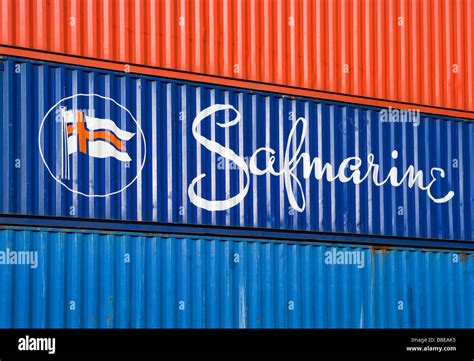 Logo Of Spedition Safmarine On A Container Stock Photo Alamy