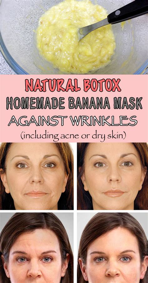 Natural Botox Homemade Banana Mask Against Wrinkles Including Acne Or