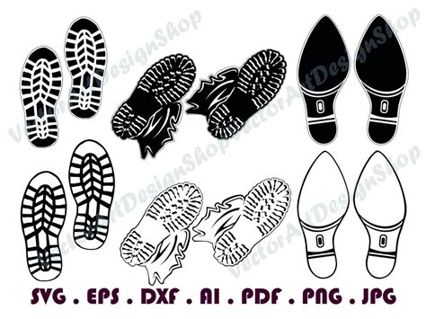 Footprint SVG Shoeprint 1 SVG Shoe Print SVG Shoeprint Clipart