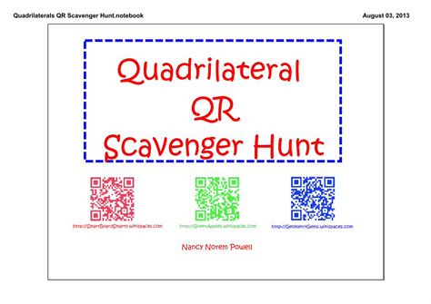 Pdf Quadrilateral Qr Scavenger Hunt Wikispacesgeometrygems