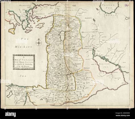 A Map Of Canaan With The Adjacent Countrie S Very Usefull For The