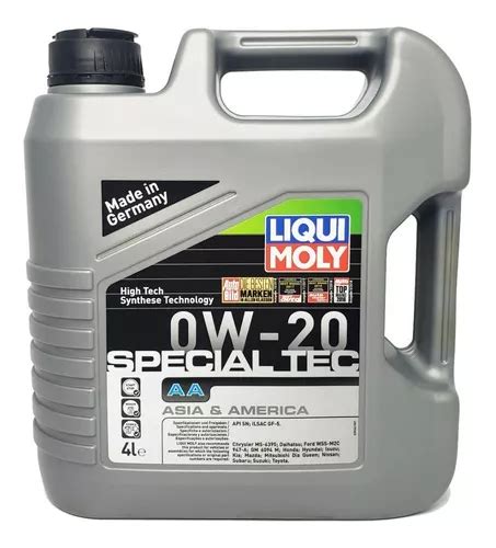 Aceite Motor Liqui Moly 0w20 Special Tec Aa 4 Litros