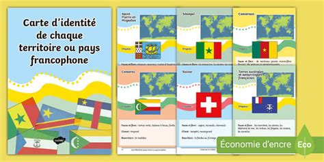 Carte d identité de chaque pays francophone profesor hizo