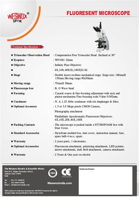 Fluoresent Microscope Fm New Final Pdf