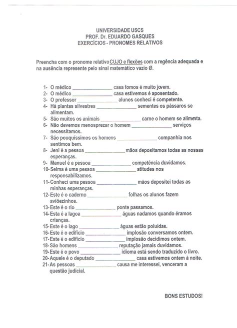 Articule As Duas Ora Es Dadas Usando Um Pronome Relativo