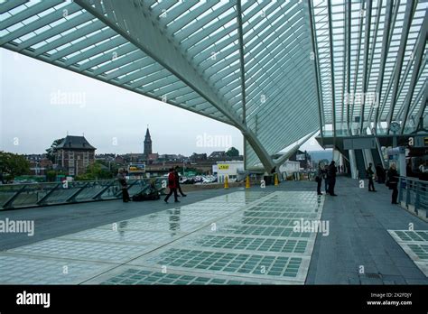 Liège Guillemins modern railway station designed by architect Santiago