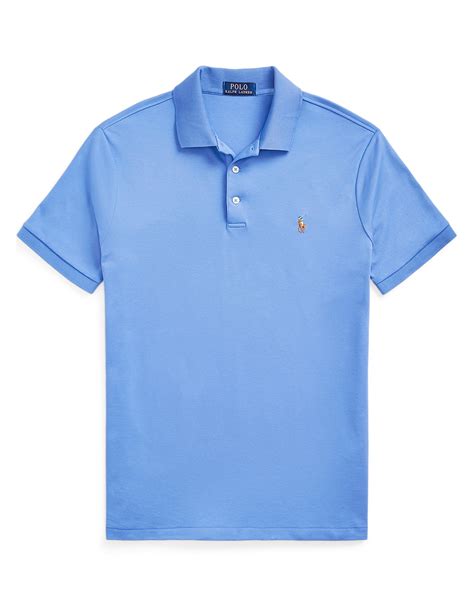 Polo Ralph Lauren Mens Pima Polo Shirt Summer Blue