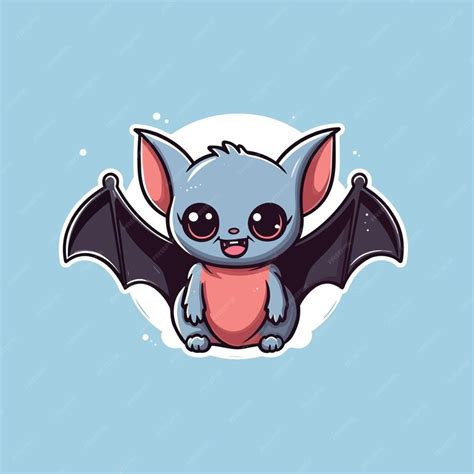 Premium Vector | Cute Kawaii Anime Bat