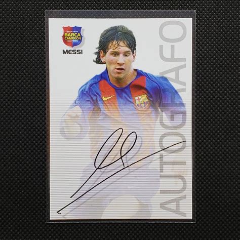 未使用に近いリオネルメッシ ルーキーカード サイン入り 2004 Panini Sports Mega Cracks Barca