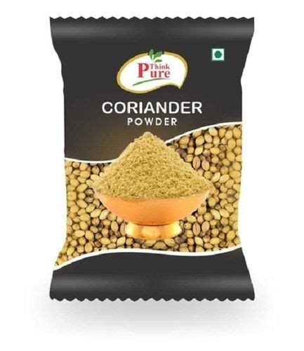 Brown Dried Green Coriander Powder With Tangy And Citrusy Flavor Pack