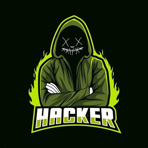 hacker mascot for sports and esports logo trong 2024