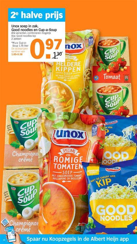 Unox Soep In Zak Good Noodles En Cup A Soup Aanbieding Bij Albert